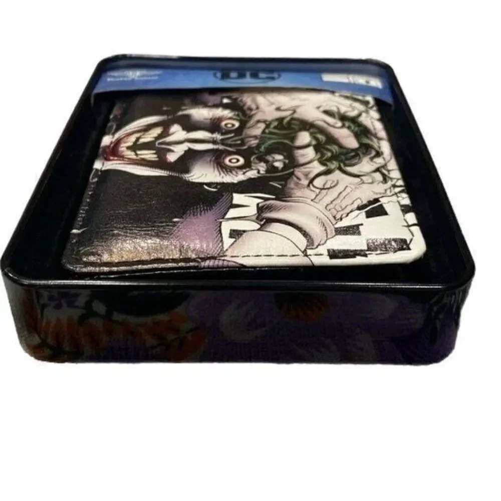 DC Comics Joker Bifold‎ Wallet Metal Tin Ha Ha Batman Smile Arkham Gift Harley